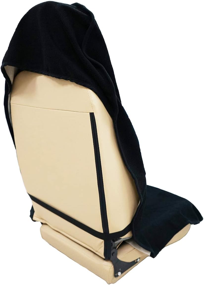 Car Seat Cover Protector Front Seats,for Gym Workout,Running,Swimming,Beach and Hiking,Waterproof Sweat Towel Bucket Seat Covers for Cars SUV Trucks (Black, 1Pcs)