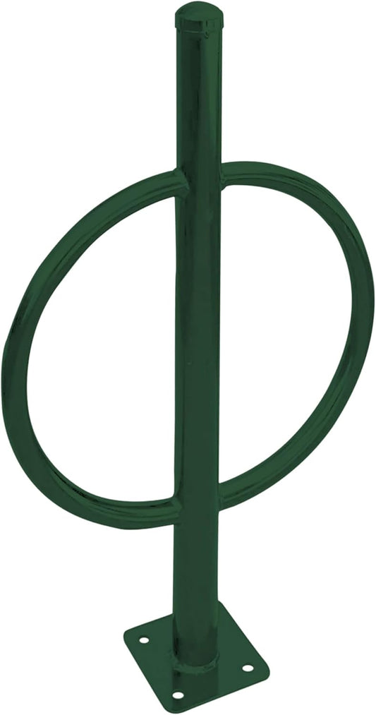 Sandbaggy Post and Ring Bike Rack - Commercial Bike Racks - Galvanized Steel - Anti-Theft Design - In Ground, Apartments, Sidewalks, Industrial (Green, 1)