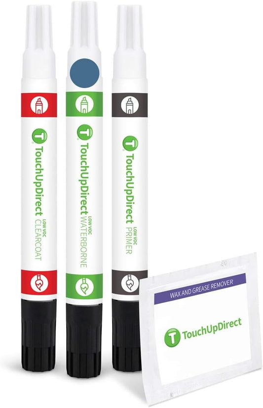 TouchUpDirect 8T0 Blazing Blue Metallic Compatible with Toyota Exact Match Touch Up Paint Combo - Preferred Kit