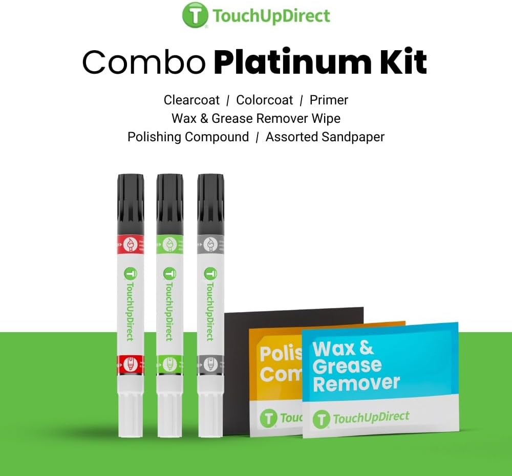 TouchUpDirect 209 Black Sand Pearl Compatible with Toyota Exact Match Touch Up Paint Combo - Platinum Kit