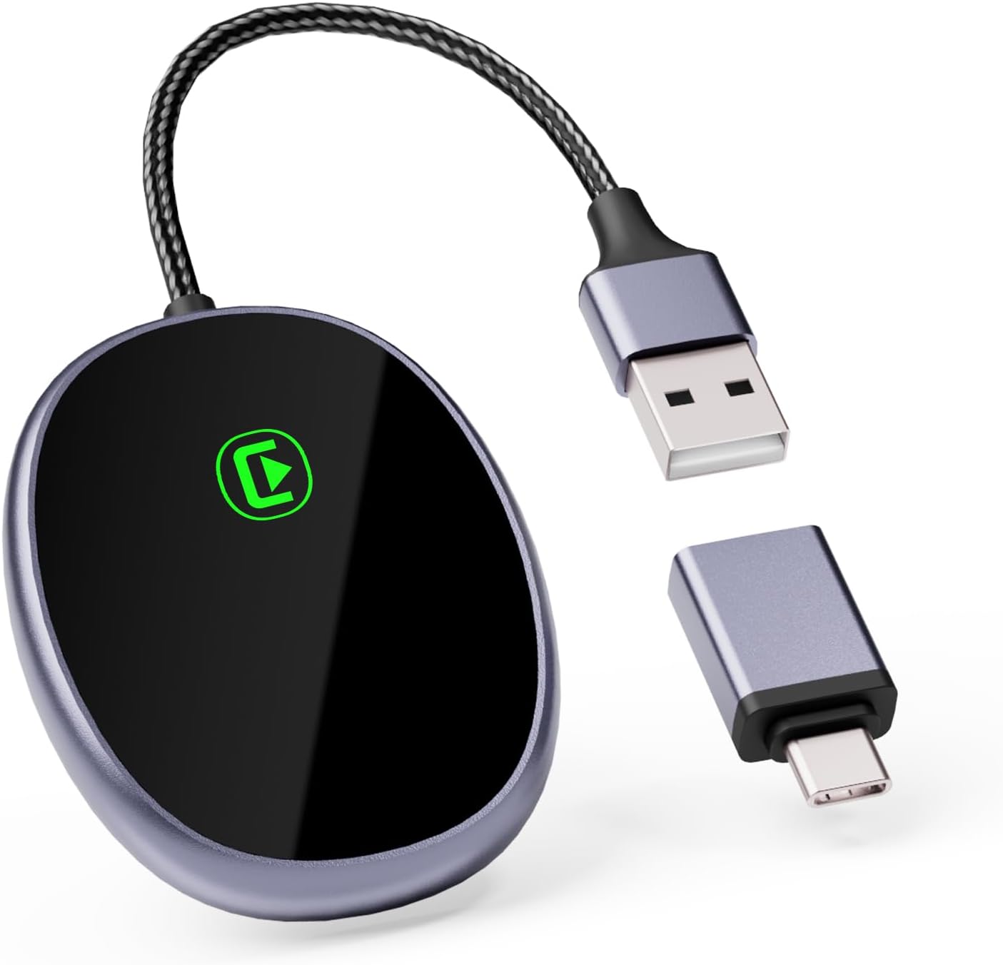 Wireless CarPlay Adapter for Apple iPhone 2025 Upgraded, Converts Wired to Wireless Mini USB Car Play Adapter, Compatible with iPhone iOS 10+, Only for Cars with Built-in Carplay