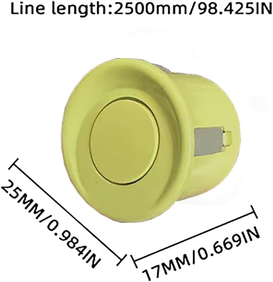 Parking Sensor Kit Backup Sensor Kit Reverse Sensor for Car 16 Color Options for Probes Adjustable Alarm Volume Professional Sensore de Reversa para Carro Safe Driving Assistant LightYellow