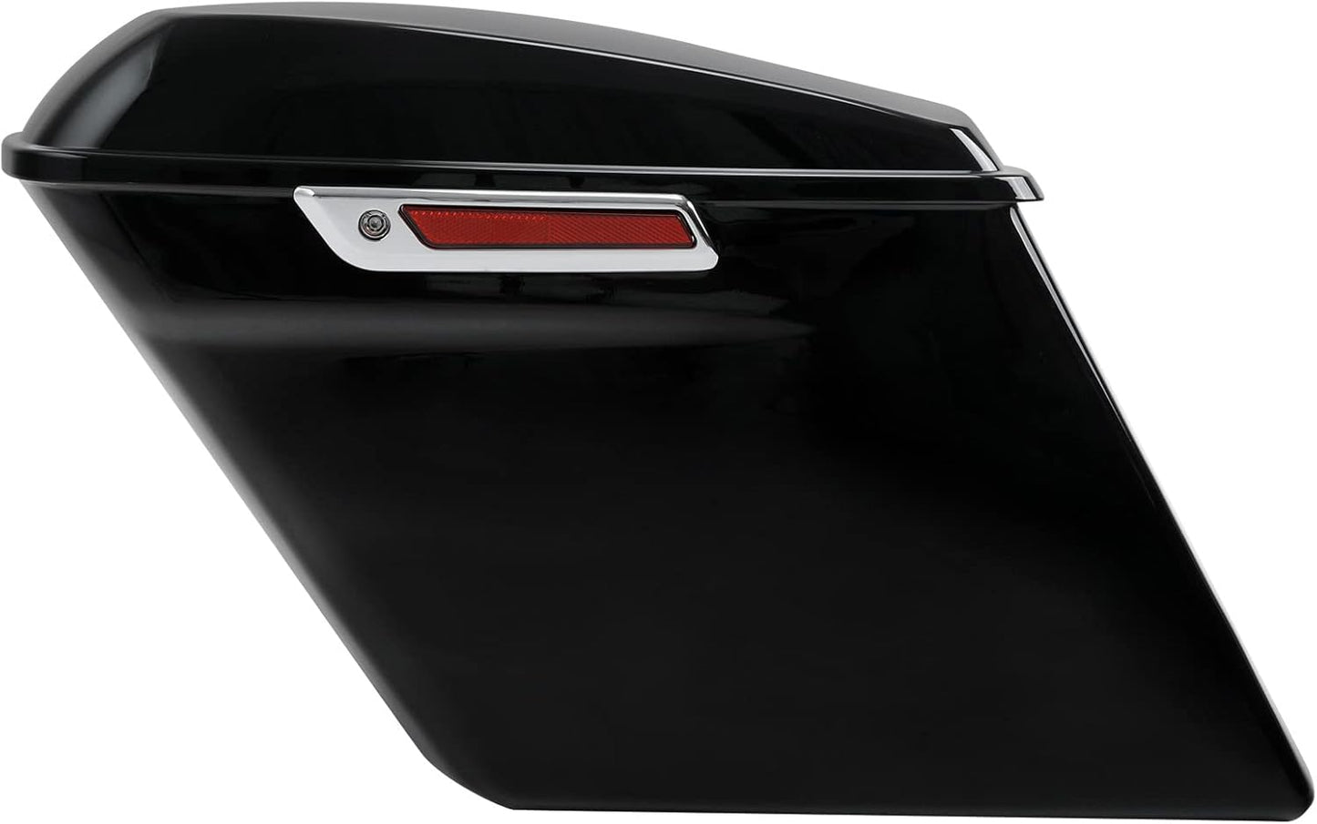 XFMT Motorcycle Vivid Black 5" Extended Stretched Hard Saddlebags Saddle Bags W/Chrome Latches For Harley Touring Road King Street Glide Road Glide Electra Glide Ultra Classic 2014-2023