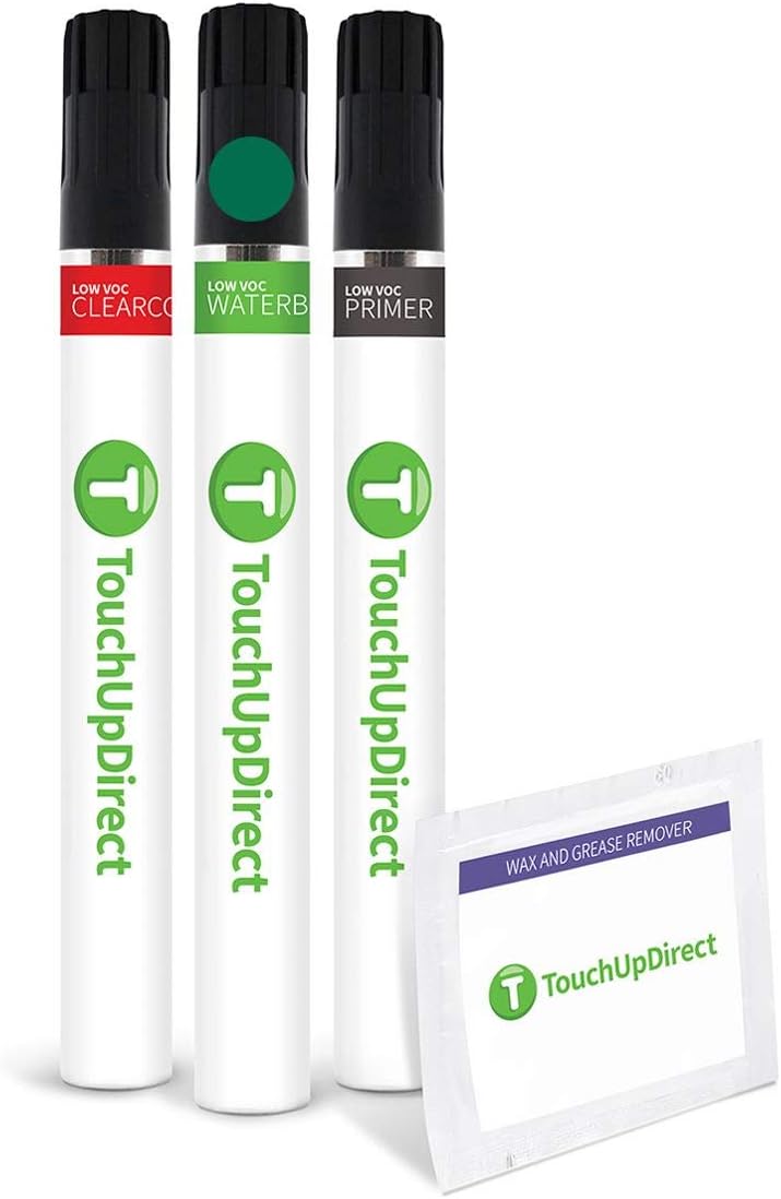 TouchUpDirect DAN Hakone Green Compatible with Toyota Exact Match Touch Up Paint Brush - Preferred Kit