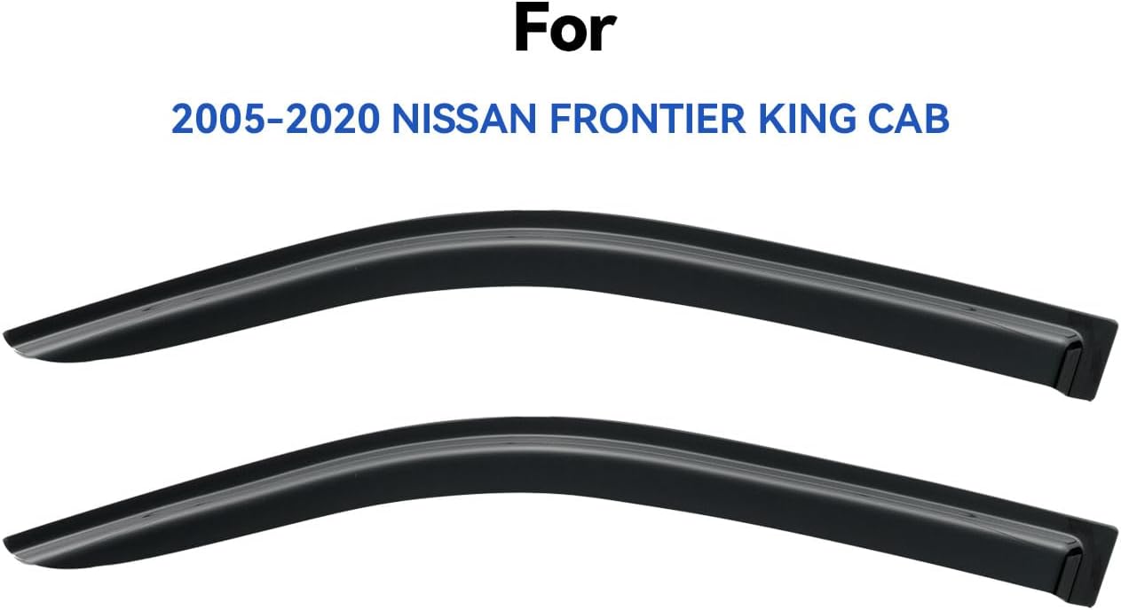 Window Visors Rain Guards for 2005-2020 Nissan Frontier King Cab, Out-Channel Window Vent Wind Deflectors Visors Shades for 05-20 Frontier Extended Cab, 2PCS