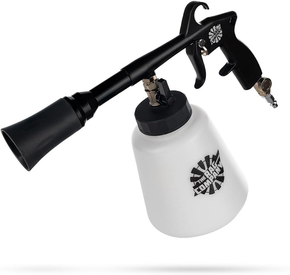 The Rag Company - Ultra AIR Blaster Plus - Deep Clean Interior Detailing Tool; Air and Liquid Combo; Durable Metal Design; Trigger Operated - Black