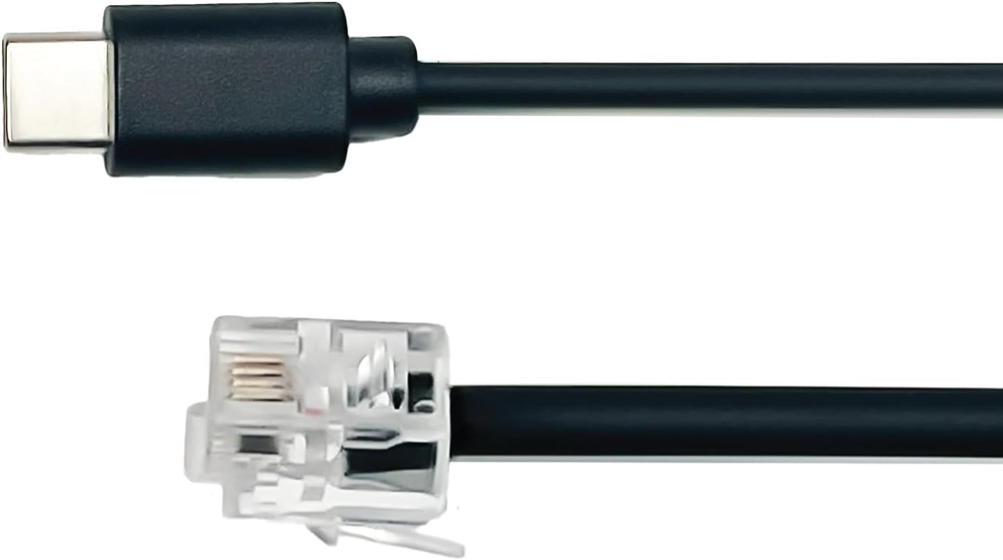 Escort USB-C to RJ11 Power Cord Radar Detectors Including MAX 360, MAX 360c, IX, IXc, 9500 IX, MAX II, MAX 3, MAX 4, MAX 360c MKII, MAX 360 MKII, MAXcam 360c, Redline 360c & Additional Models