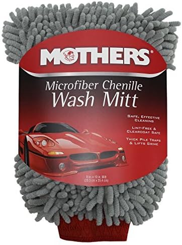 MOTHERS 968801 Premium Chenille Car Wash Mitt - Scratch & Lint Free