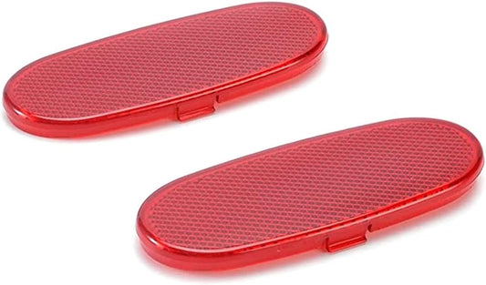Car Front Interior Door Panels Reflector Red Inner Door Panel Reflector Plate for 2002-2008 Dodge Ram 1500/2003-2009 Dodge Ram 2500 3500/2004-2009 Dodge Durango (for front doors only)-2PCS
