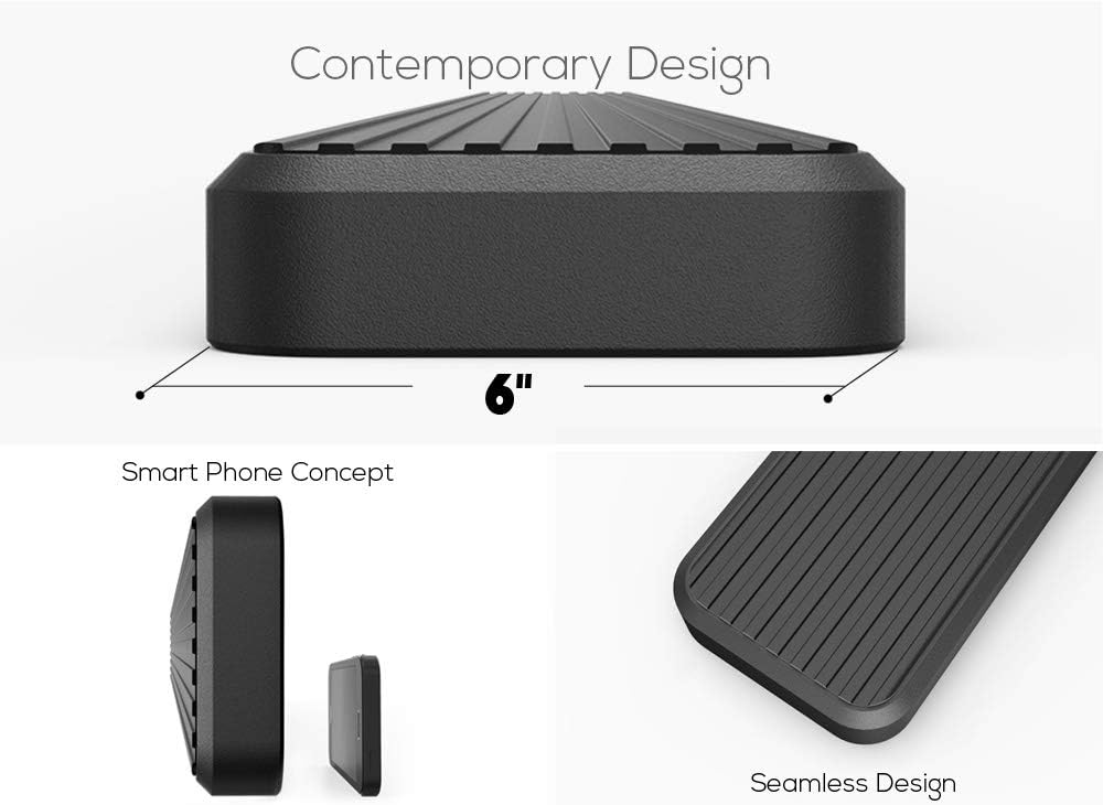 APS Running Boards 6in Black Compatible with Ram 1500 2009-2018 Crew Cab & Ram 2500 3500 2010-2024 Stainless Steel (Nerf Bars Side Steps Side Bars)