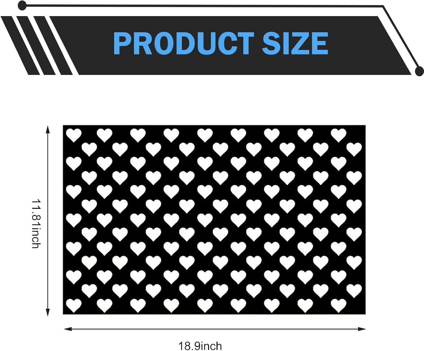 Car Rear Tail Light Lamp Stickers, Hollow Heart Pattern Sticker, Waterproof Taillight Tint Film Sheet for Car Rear Tail Lights, Funny DIY Headlamp Taillight Cover Trim (Black)