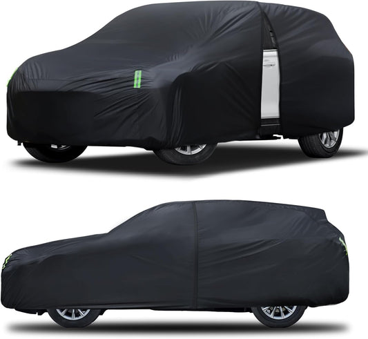 SUV Car Cover Waterproof All Weather for Automobiles, Size S1 Universal Fit for Buick Encore, Chevrolet Trax, Ford Escape, Jeep Compass, Kia Sportage, Nissan Kicks, Subaru Forester etc.(UP To 181inch)