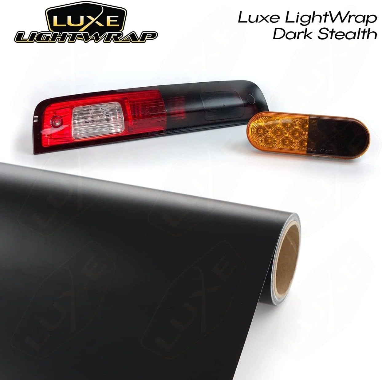 Luxe LightWrap Dark Smoke Stealth Universal Headlight Tail Light Tint Kit (20” x 3 Yard)