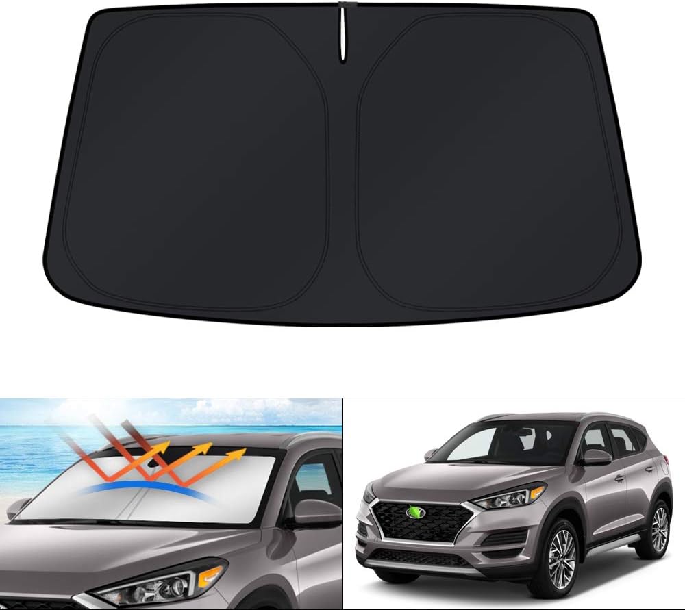 KUST Windshield Sun Shade for 2016-2021 Hyundai Tucson Window Sun Visor Protector Foldable Blocks UV Rays Keep Your Car Cooler (Not for 2022 Tucson)