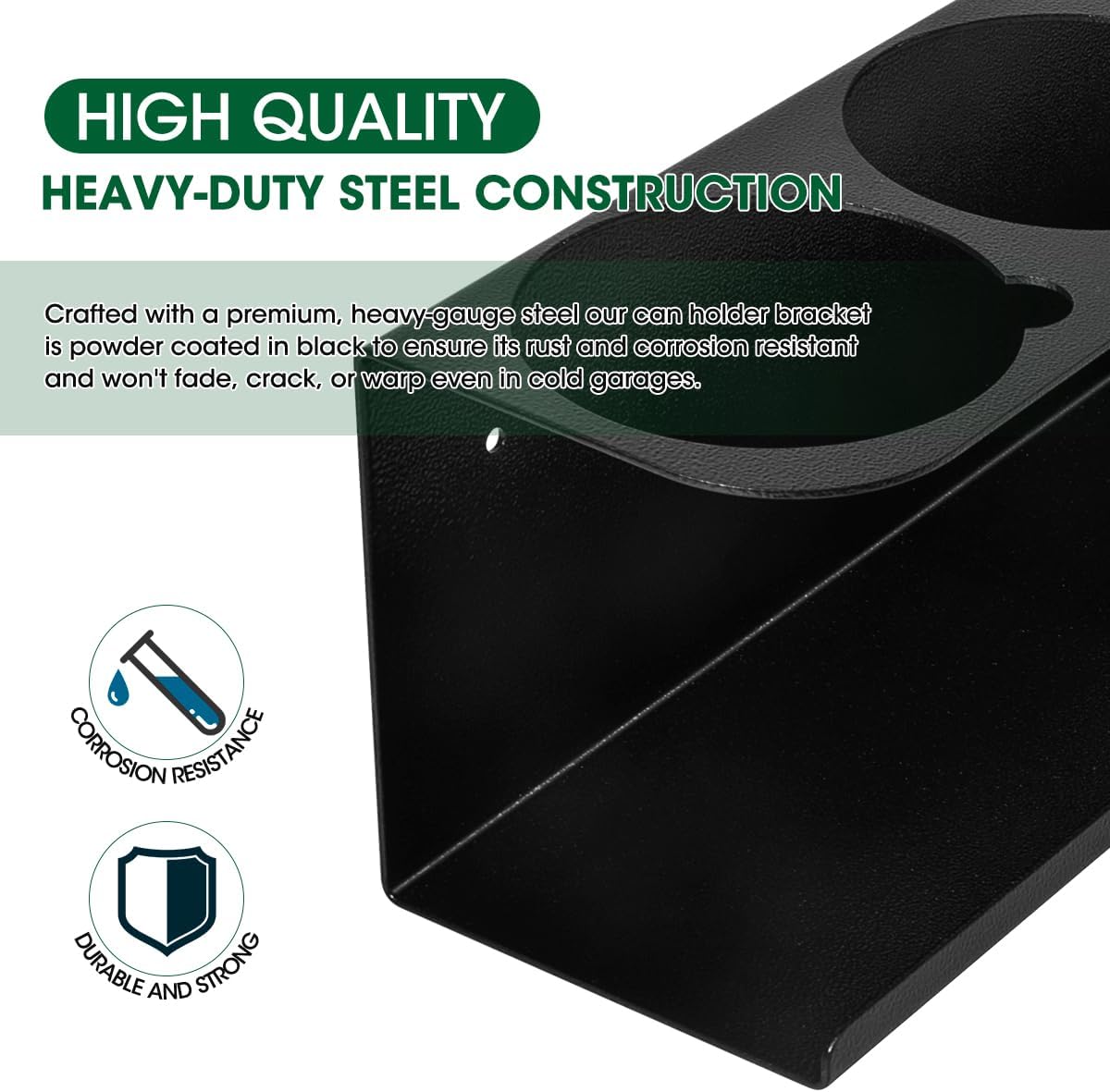 Touri 4 Pack Spray Can Holder for Garage and Workspace, Wall-Mounted Steel Aerosol Can Holder (20 Cans)