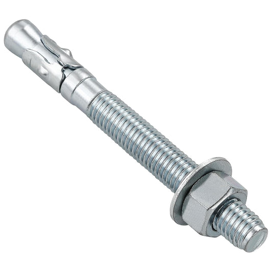 1/2x5-1/2" 10Pcs Inch Standard Fasteners for Heavy-Duty Zinc Wedge Anchors for Cement and Concrete