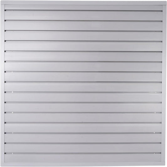 Slatwall Panel Garage Organizer Heavy Duty Wall Mounted, PVC Slat Panels Home Storage System, Tool Organization Peg Board 4ft by 4ft (Gray)