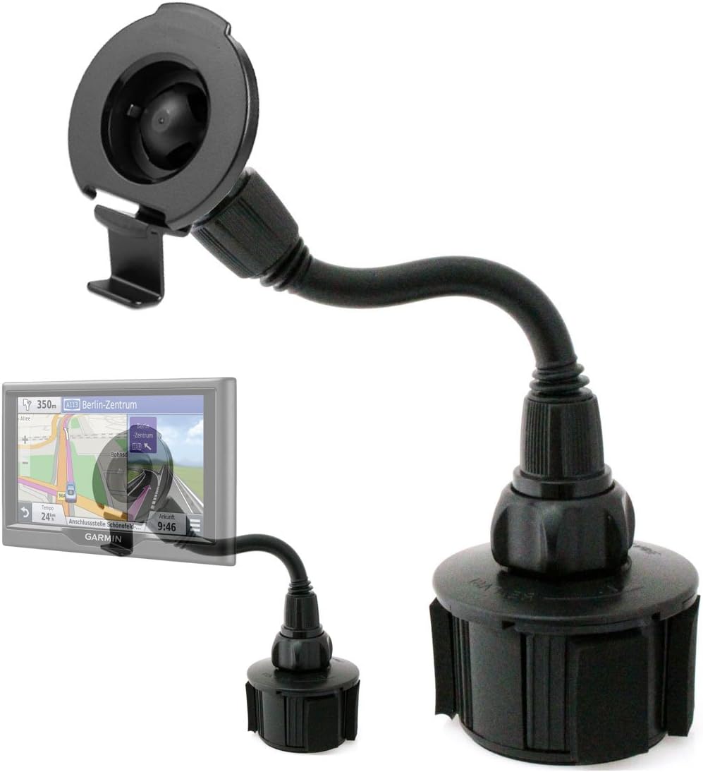 ChargerCity Car Cup Holder Bendy Mount for Garmin Nuvi 52 52LM 55 55LMT 56 56LMT 57LMT 58 67LMT 68LMT 2558 2559 2577 2589 2558 2598LMTHD 2689 2699 Drive DriveSmart 50 51 52 60 61 62 LMT LT LM GPS