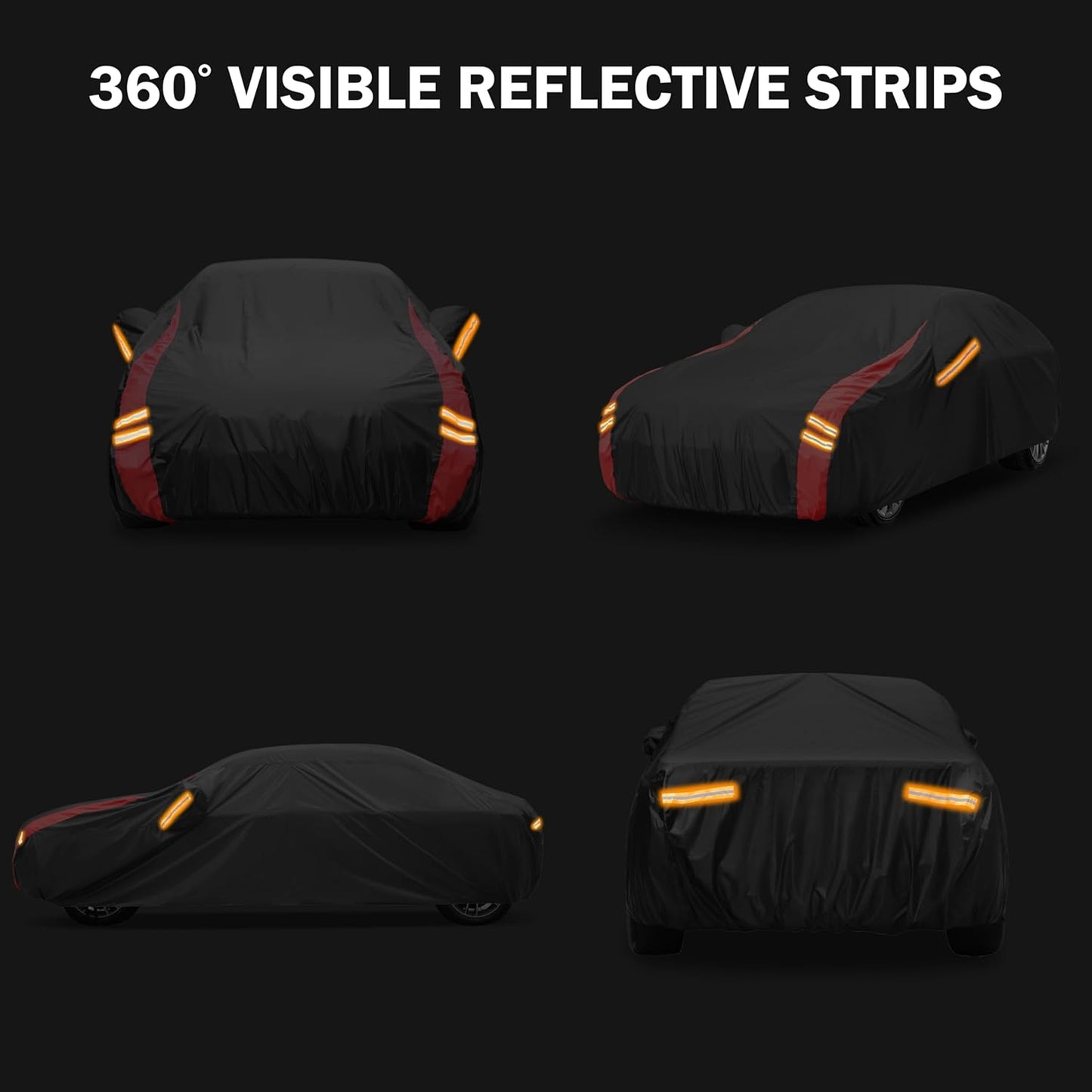 Car Cover Automobiles Waterproof All Weather for for Sports Coupe Fit Coupe Buick Lesabre,Cadillac de Ville/Eldorado,Chevrolet El Camino/Impala,Dodge Charger etc.(See Size Chart)