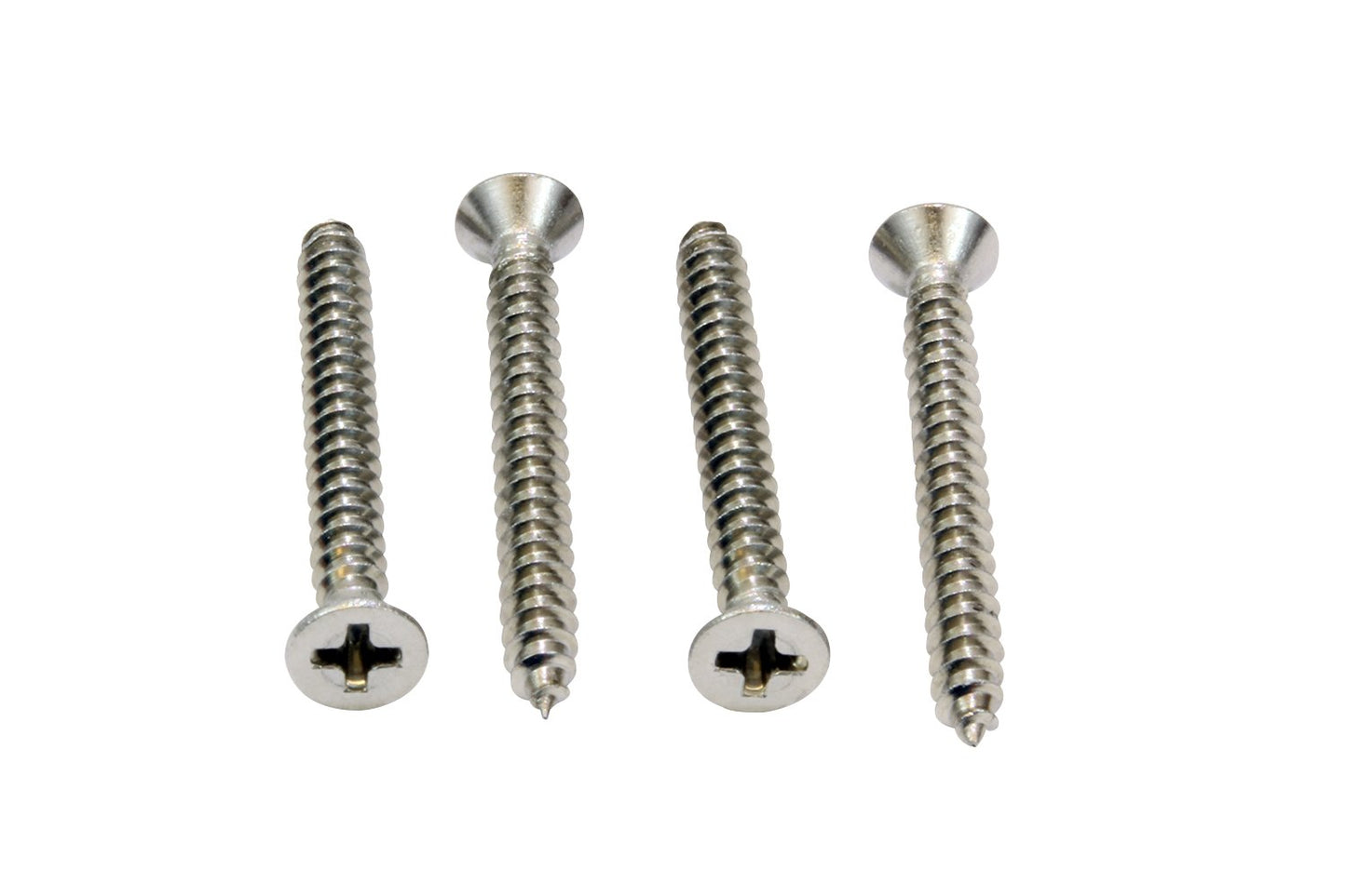 Bolt Dropper 100 Pack #4 x 1in Wood Screw - Stainless Steel Screws with Flat Head Phillips Drive - 18-8 (304) Corrosion-Resistant Screws for Indoor or Outdoor Wood Use
