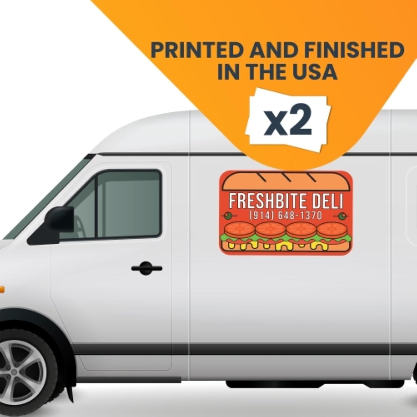 Magnet Me Up Customizable and Personalized Automotive Magnet Decals (24”x36” Rectangle)