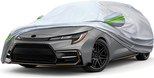 KEYOOG Full Car Cover Is All-weather Waterproof 6-layer, Universal In All Seasons, Snow Prevention, Rainproof, Acid Rainproof, Sunscreen, Ultraviolet-proof, Universally Applicable To Sedan (178"-189")
