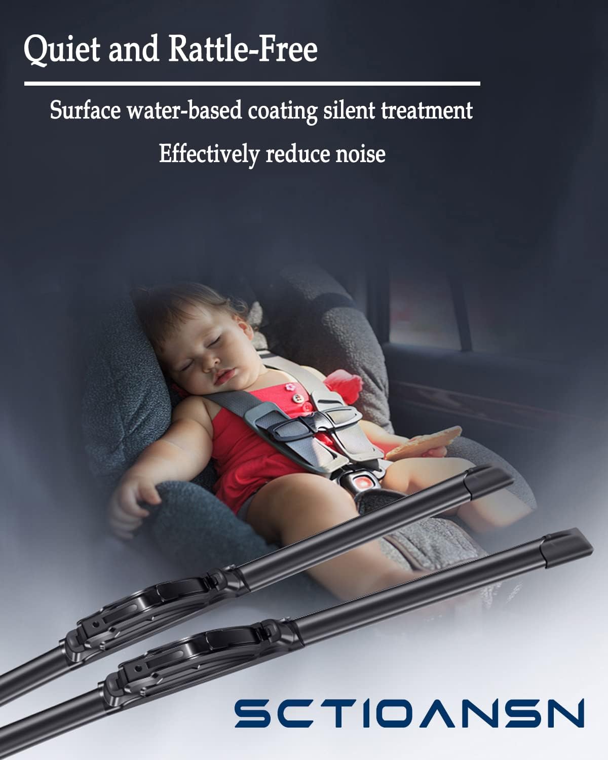 3 Wipers Set for Suzuki SX4 2007-2013, Windshield Wiper Blades Original Equipment Replacement Front and Rear- 26"/14"/10B" (Pack of 3) J- HOOK