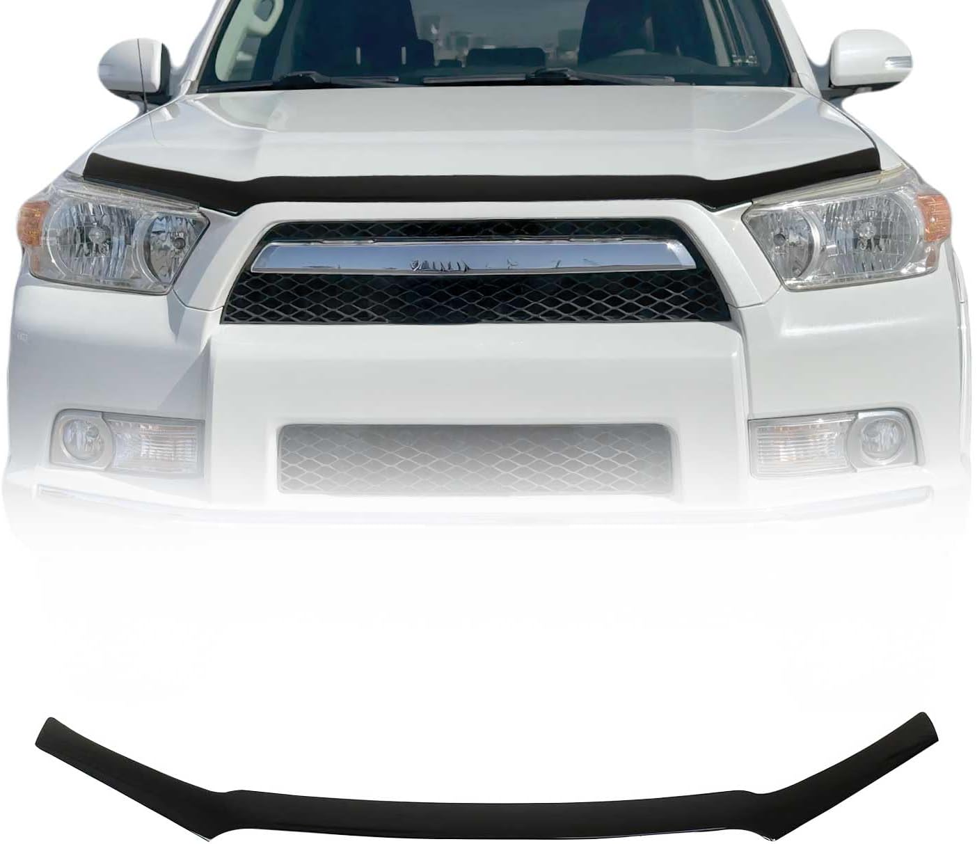 OMAC Front Bug Shield Hood Deflector Guard for Toyota 4Runner 2010-2024 Black Smoke