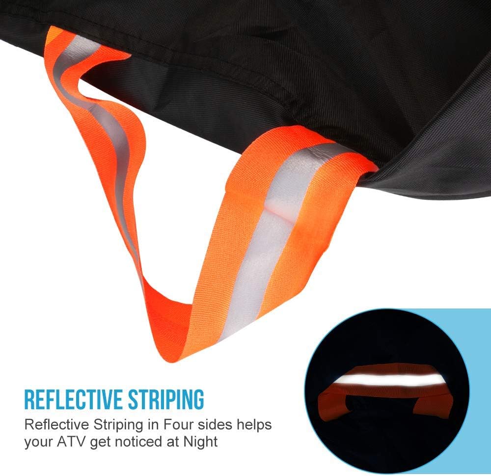 ATV Cover Waterproof Heavy Duty 4 Wheeler Cover Quad Cover All Season Weather Proof Outdoor UV Protection for Polaris Kawasaki Yamaha Honda 59x39x39 inch(Youth)