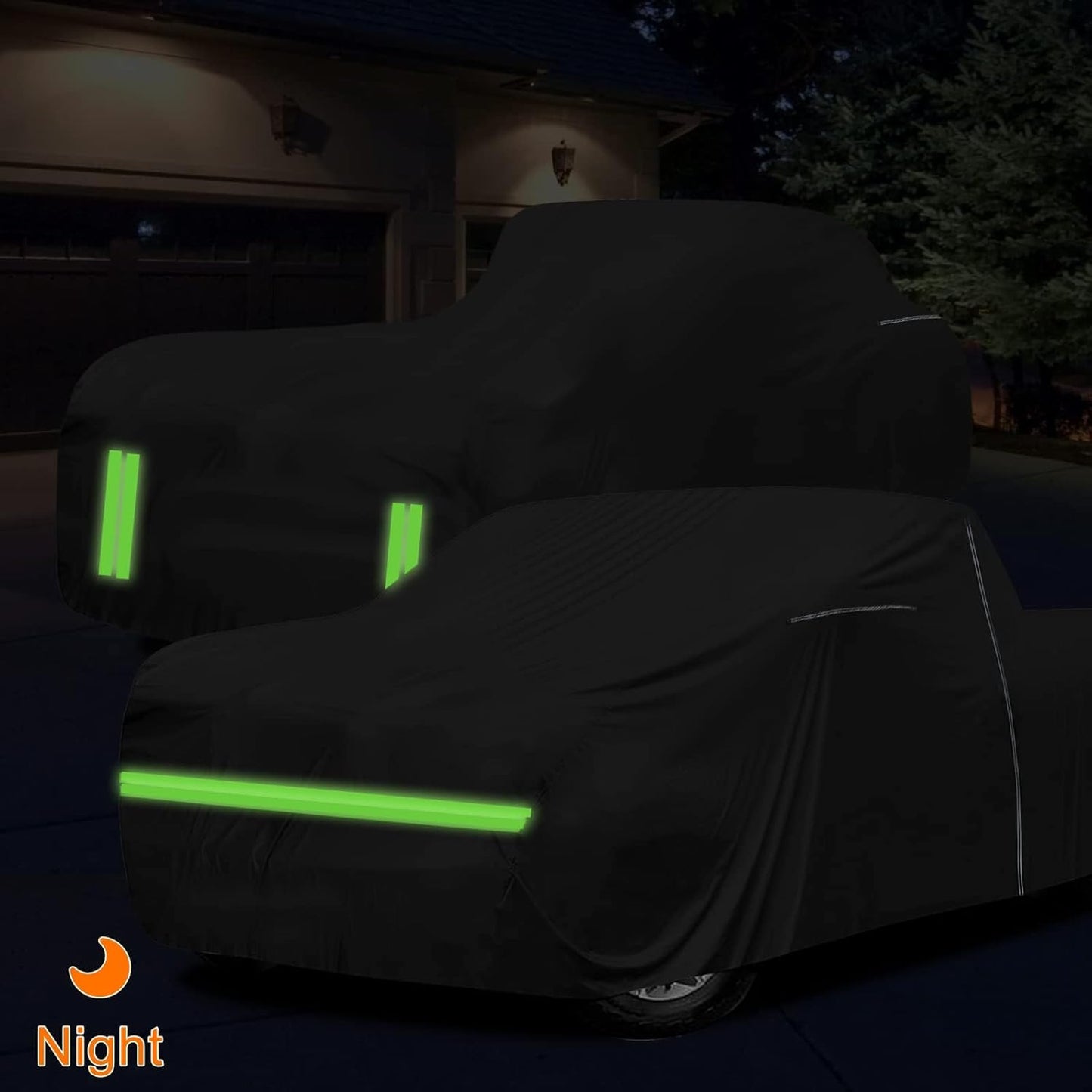 Waterproof Car Cover Compatible with Chevrolet C/K 1500/2500/3500 1988-1999, 2 Door Regular/Standard Cab Short Bed 300D All Weather Classic Car Covers with Zipper Door for Snow Rain Protection