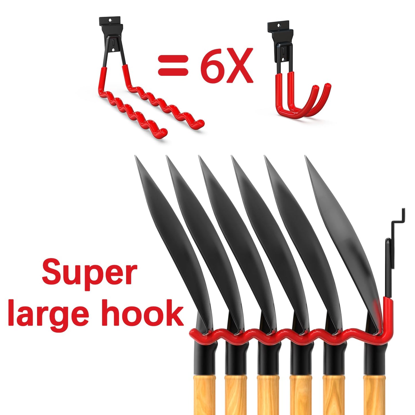 3-H Slatwall Accessories 18 Pack, Slatwall Hooks & Hangers Multi Sizes, Slat Wall Heavy Duty for Space Saving Used as Proslat Accessories with Slatwall Panel(Red)