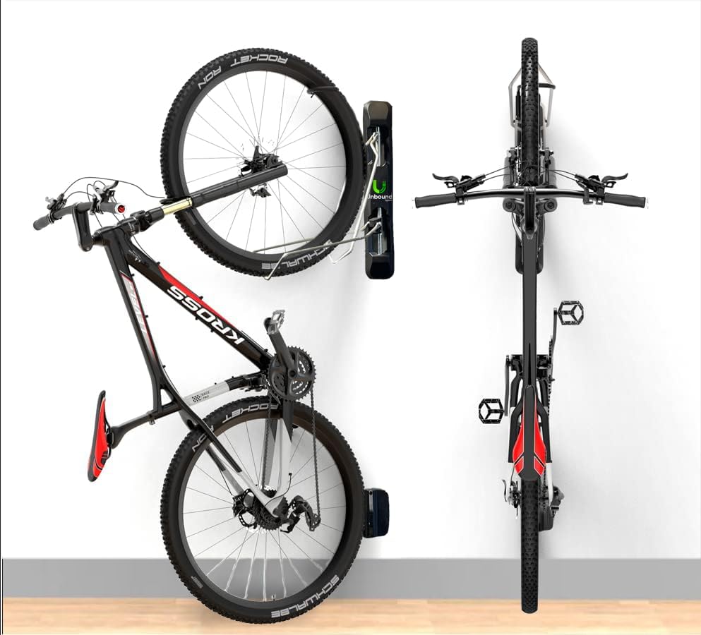 Unbound Bike Storage Rack: Swivel Wall Mount for Effortless Indoor Storage - Space-Saving Design with Swivel Arms. Ideal for Home, Garage, Bike Park (Fat Bike Rack (TIRE WIDTH 2.8''~5''))