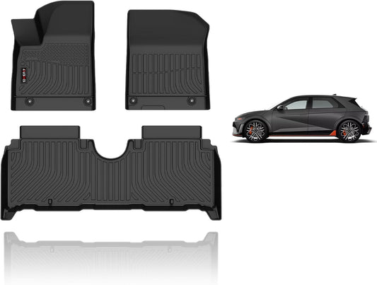KELCSEECS Floor Mats Custom for Hyundai Ioniq 5 N 2025 All Weather Car Mats TPE Floor Liners Ioniq 5 N Accessories