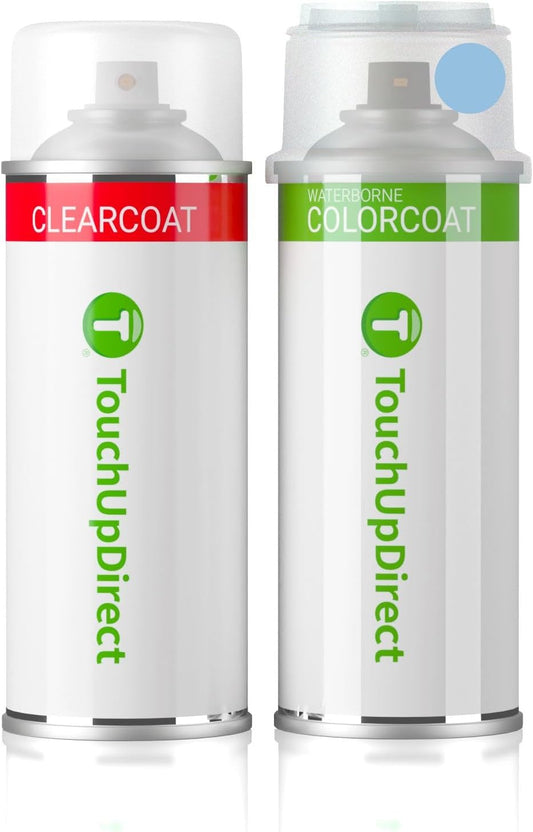 TouchUpDirect 8X0 Heritage Blue Compatible with Toyota Exact Match Touch Up Paint Aerosol - Essential Kit