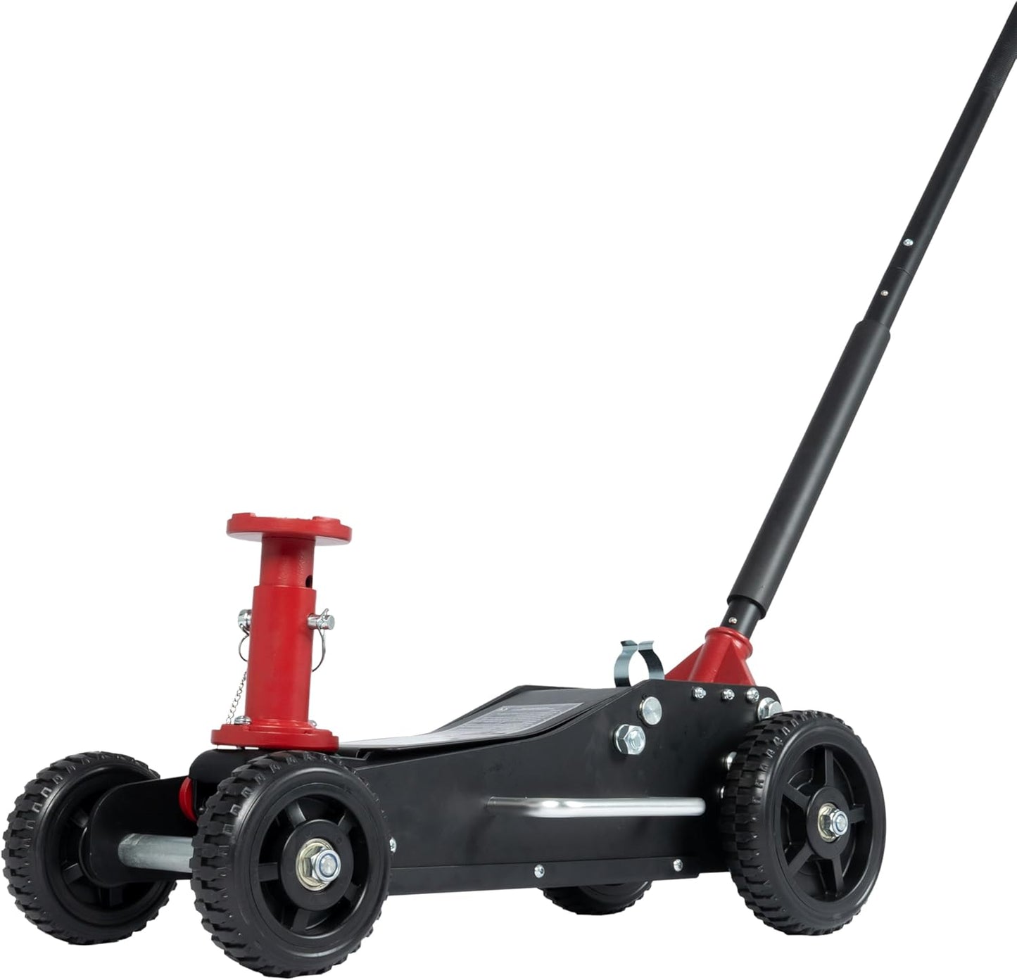 3 Ton (6600 lbs.) Big Wheel Dual Pistons Heavy-Duty Steel Construction Off-Road Jack, Hydraulic Car Jack with Extra Saddle, for Trucks, SUVs, ATVs