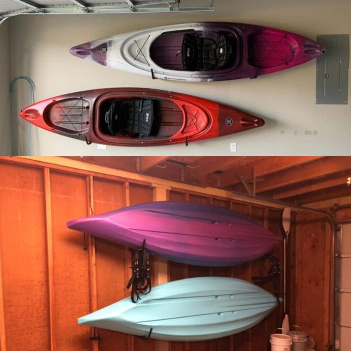 Heavy Duty 13 Inches Jumbo Arm Indoor Outdoor Storage Wall Hooks, Garage and Garden Steel Organizer Rack, 6 Pack Garage Storage Hooks