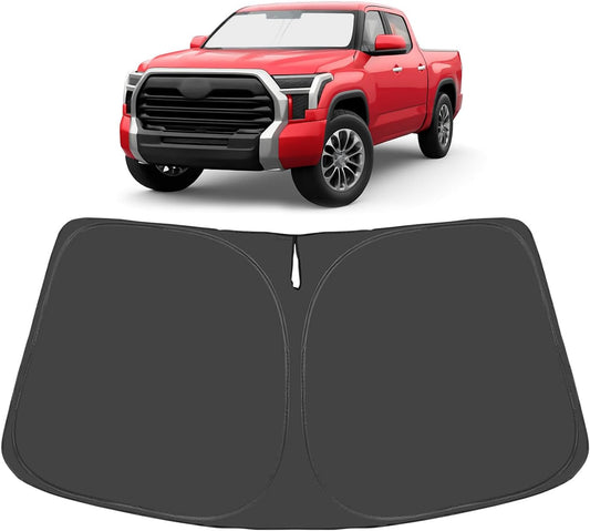 Proadsy for Tundra 2007-2021 Windshield Sun Shade 4-Layer Foldable Front Sunshade Protector Sun Visor Blocks UV Rays Keep Car Cooler