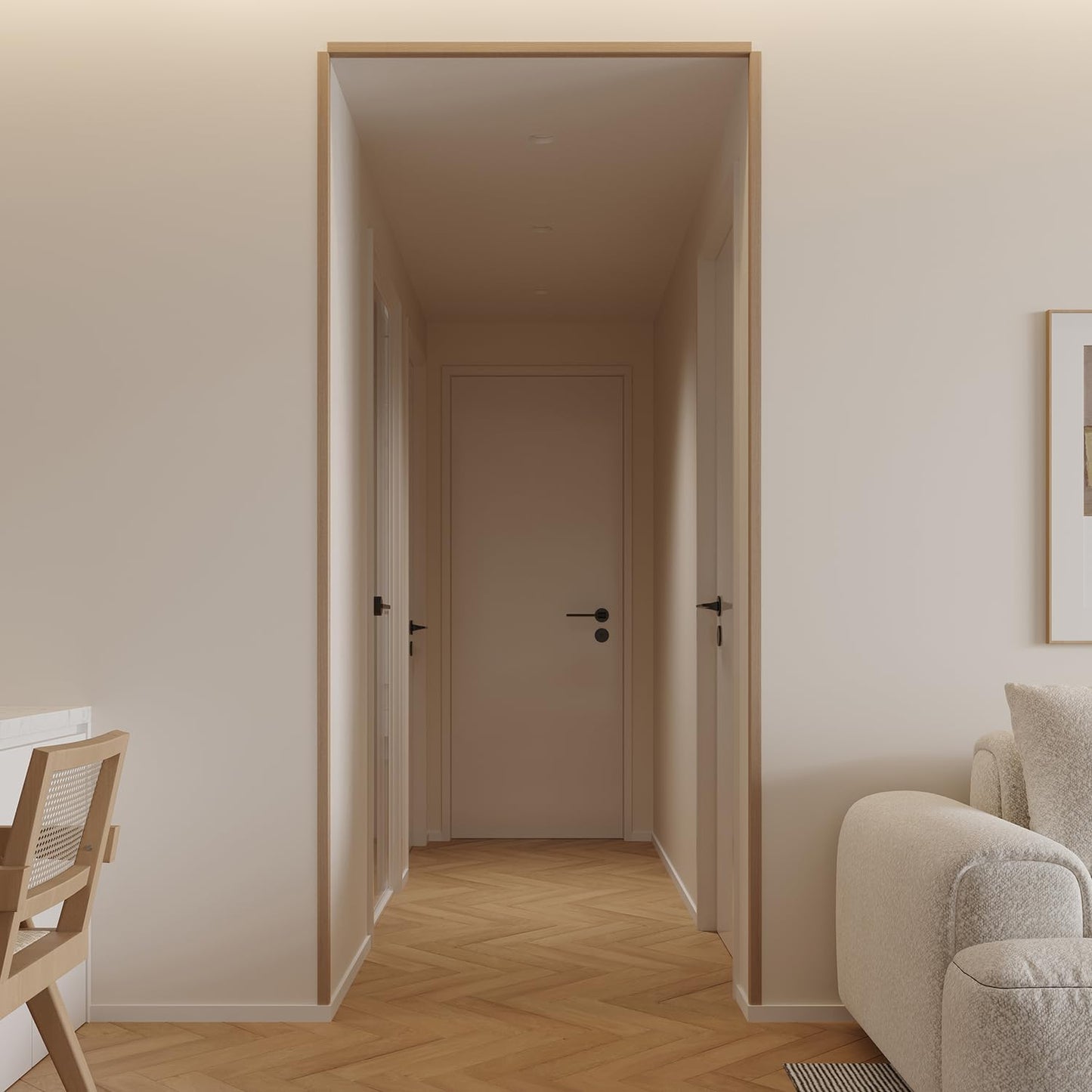 Wall Corner Protector 6PCS 45" Corner Molding Trim Oak Wood Grain Corner Trim Decorative Strips for Door and Window Frames Mirror Edges Ceramic Tiles, and Wooden Wall Edges.