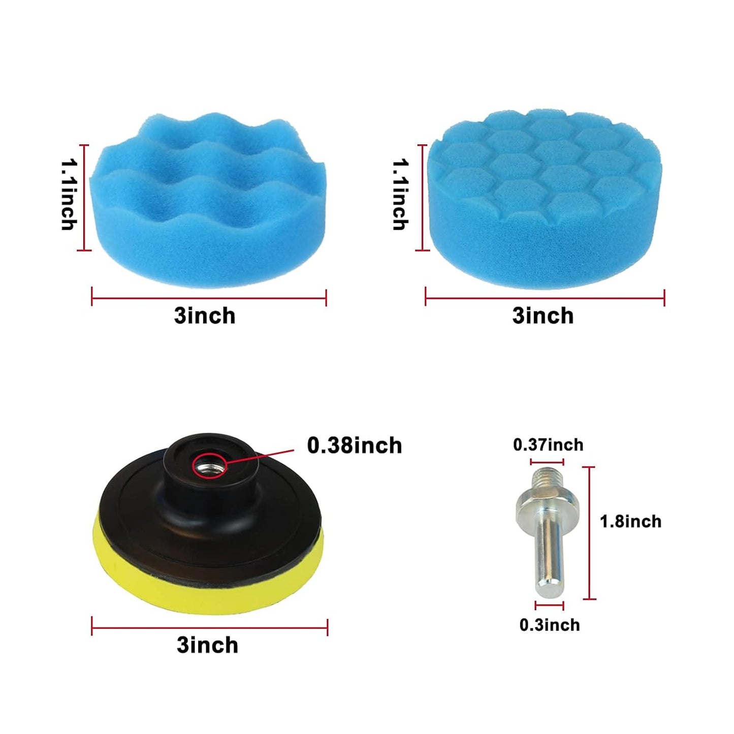 Car Foam Polishing Buffing Kit,Polishing Buffing Pads,Wool Pads,Polishing & Buffing Wheels,for Headlights & Car Body Car Foam Car Wax & Buffer Kits (27)