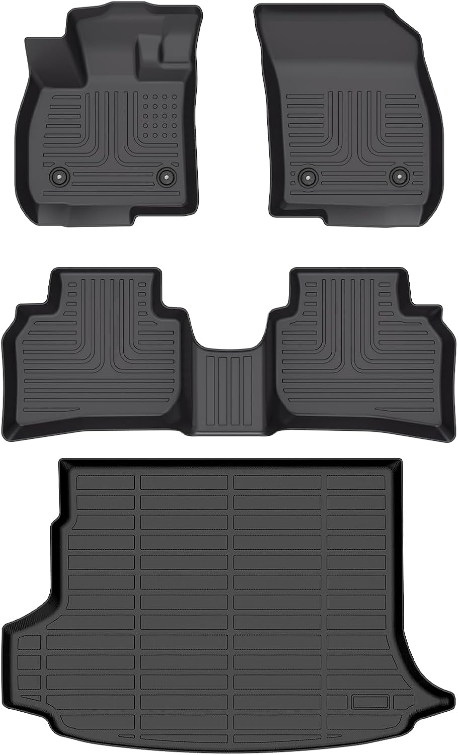 Wayhigh-All Weather Floor Mats and Cargo Mat Set Fit for 2021-2024 2025 Buick Envision TPE Car Mats Waterproof Heavy Duty Rubber Floor Liners for Envision Accessories