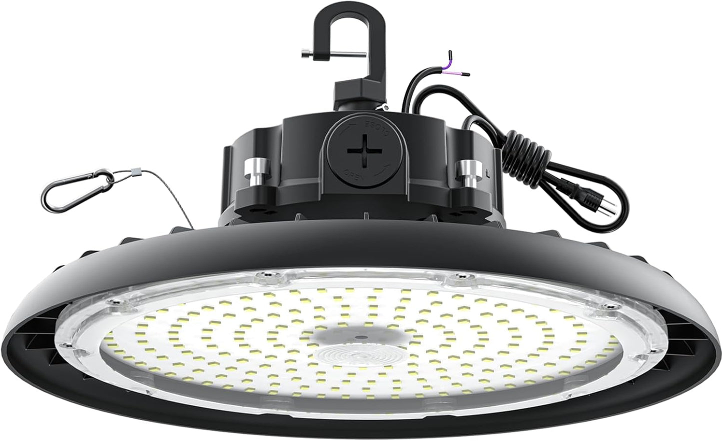 AIKVSXER LED High Bay Lights 180W UFO Shop Lights 32400LM 6000K Commercial Bay Lighting FixtureIP65 5ft Cable Plug & Play for Warehouse Factory Garage Workshop Barn 1 Pack