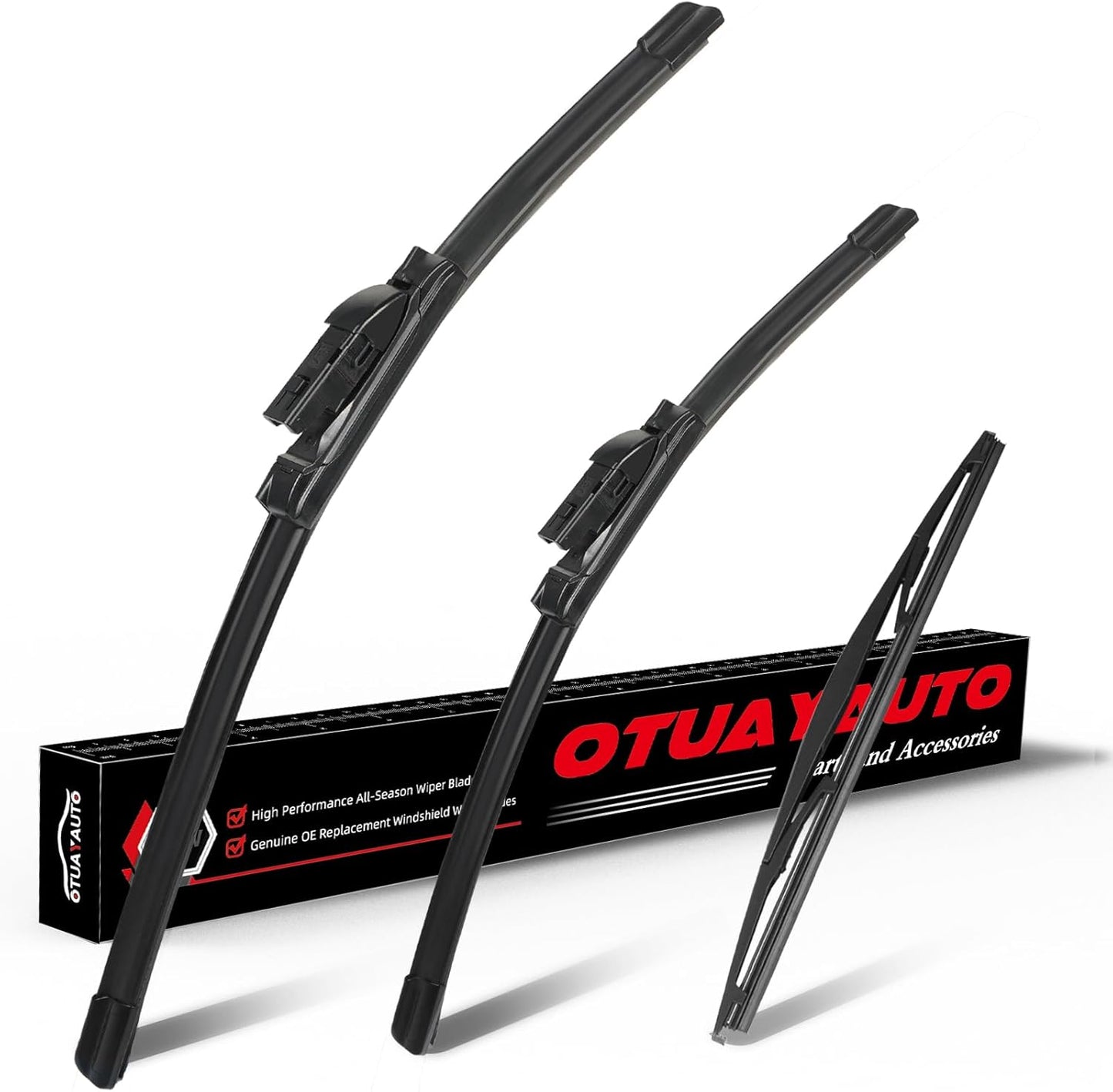 OTUAYAUTO Premium Windshield Wiper Blades - Replacement for Subaru Ascent 2019-2023 - Precision Fit, All-Weather Performance, Front and Rear Wiper Blades, Top Lock - 26"+20"+14" (Pack of 3)