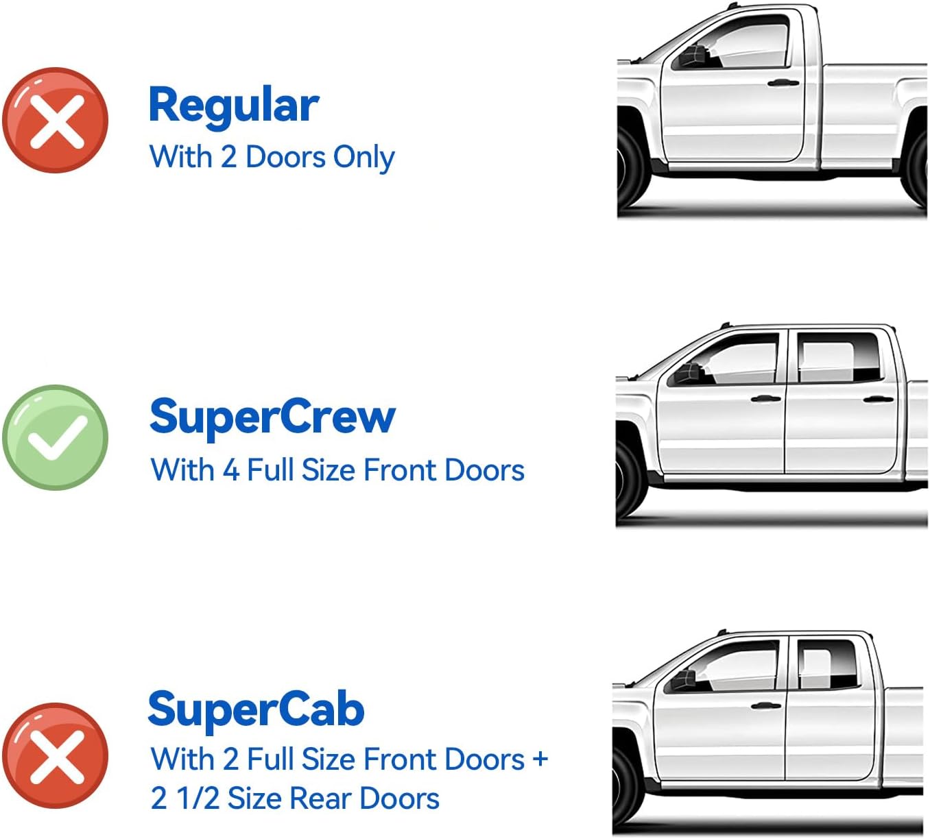 Window Visors Rain Guards for 2019 2020 2021 2022 2023 Ford Ranger Supercrew, Out-Channel Window Vent Wind Deflectors Visors Shades for 19-23 Ranger, for Full-Size Cabs