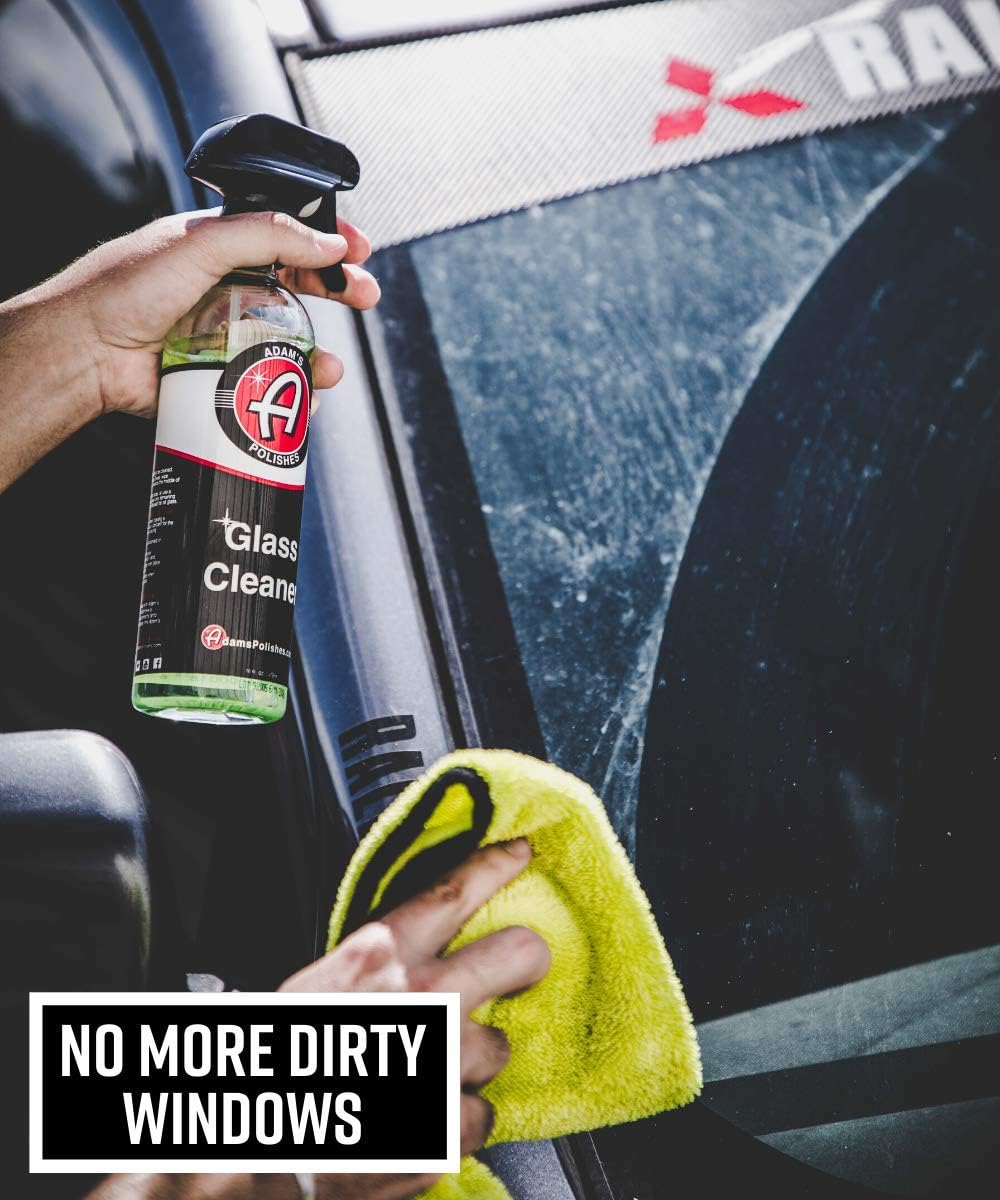 Adam's Polishes Glass Cleaner - Car Window Cleaner | Car Wash All-Natural Streak Free Formula for Car Cleaning | Safe On Tinted & Non-Tinted Glass | Won’t Strip Car Wax or Paint Protection