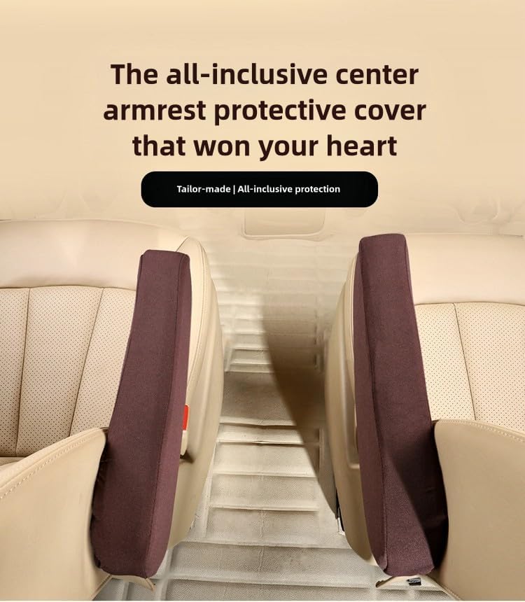 Automotive Black Cloth Fabric Armrest Covers for Cars Trucks SUVs and Vans Universal Fit 4 PCS(Black)