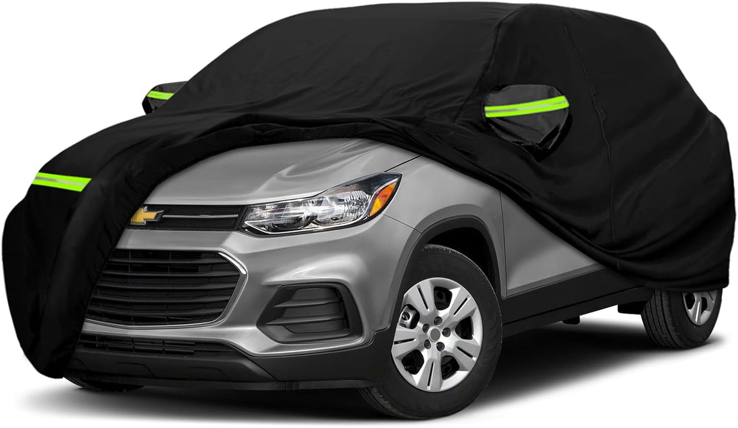 Waterproof Car Cover Compatible with 2015-2022 Chevrolet Trax LS/LT, 420D All Weather Car Covers with Zipper Door for Snow Rain Dust Hail Protection