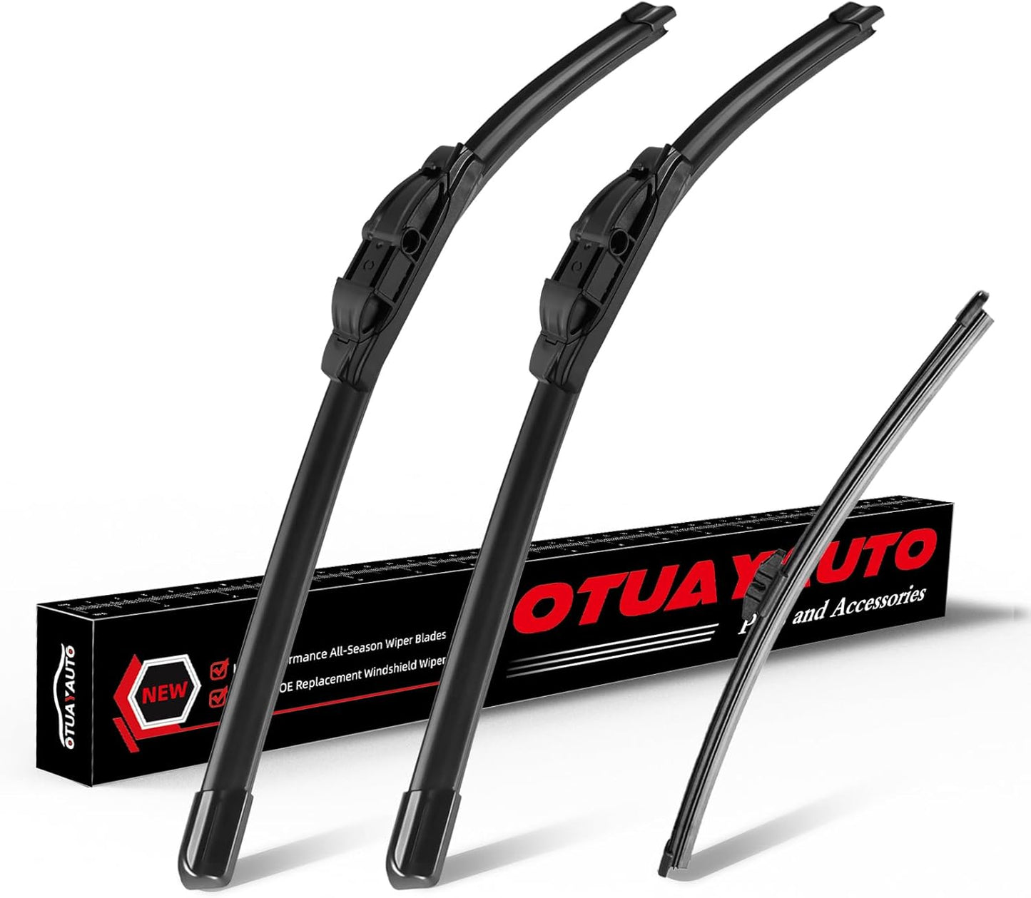 OTUAYAUTO Premium Windshield Wiper Blades - Replacement for BMW X3 2011-2017 - Precision Fit, All-Weather Performance, Front and Rear Wiper Blades, Side Lock - 26"+20"+13" (Pack of 3)