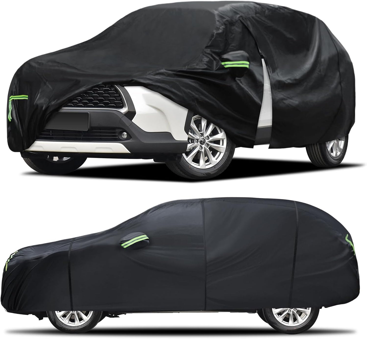 Car Cover Custom Fit for Toyota RAV4 1996-2025,Honda CRV 1997-2025, 6 Layers Truck Cover Waterproof All Weather for Automobiles,Outdoor Full Exterior Cover,Rain, Sun, Wind Protection,Black