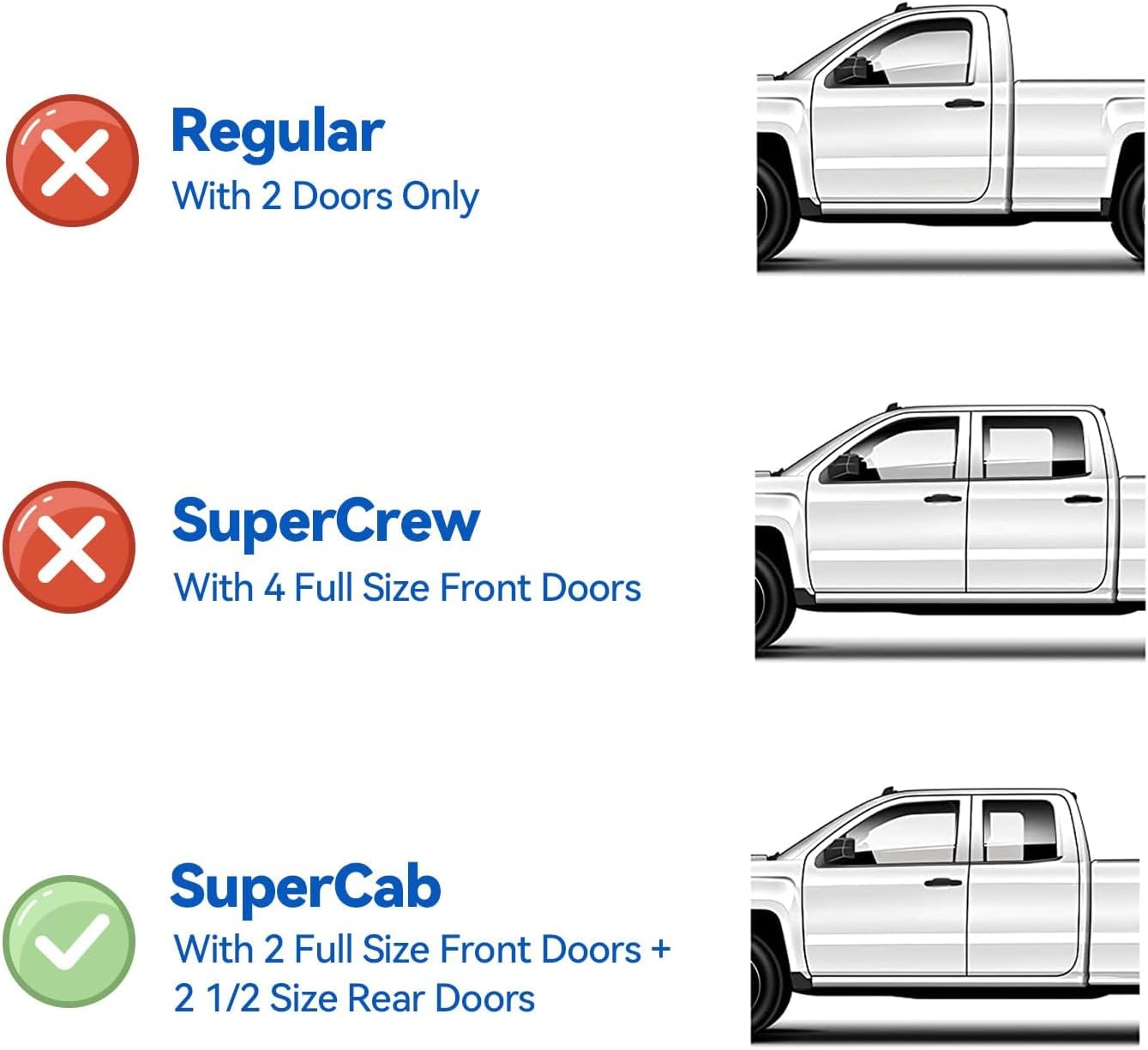 Window Visors Rain Guards for 2004-2014 Ford F150 SuperCab, Out-Channel Window Vent Wind Deflectors Visors Shades for 04-14 F-150 Extended Cab
