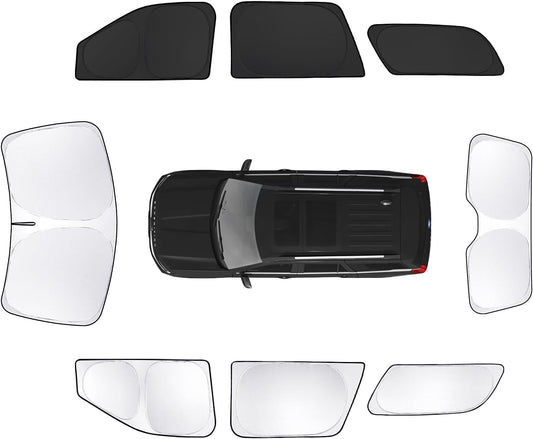 8pcs Car Window Shades for Ford Expedition SUV 2018-2024 Accessories,Windshield Side Rear Full Sunshade,Sun Visor UV Blocking, Privacy Protection and Blackout for Camping Outdoor